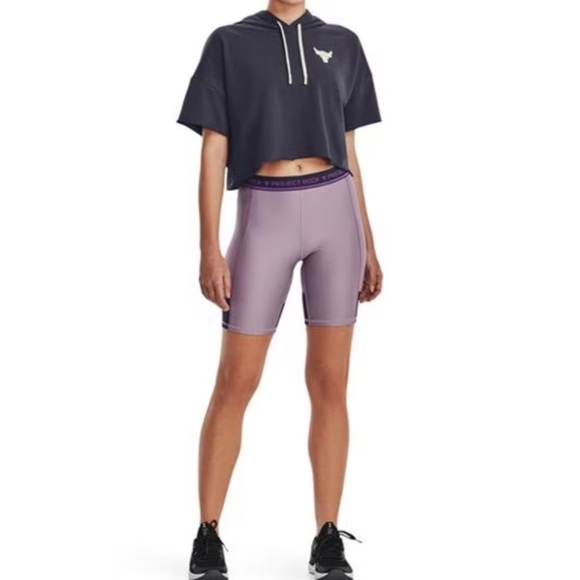 Project Rock Short Sleeve Crop Hoodie | SIZE L - Picture 3 of 8